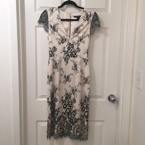 French connection midi detailed dress
